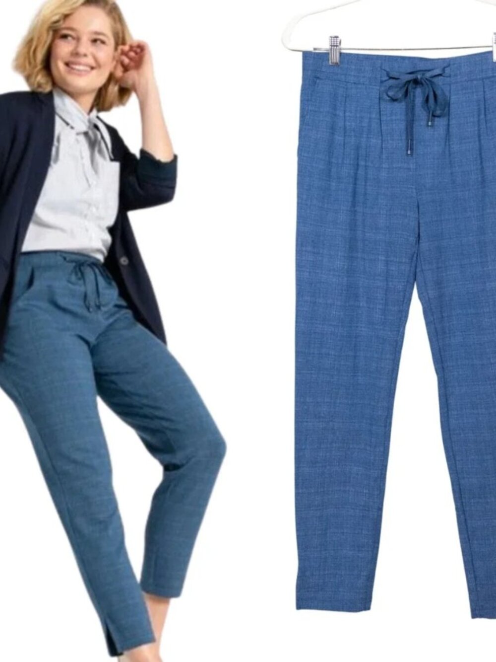New Betabrand Indigo Lynen Soho Jogger Dress Pant Yoga Pants XLarge